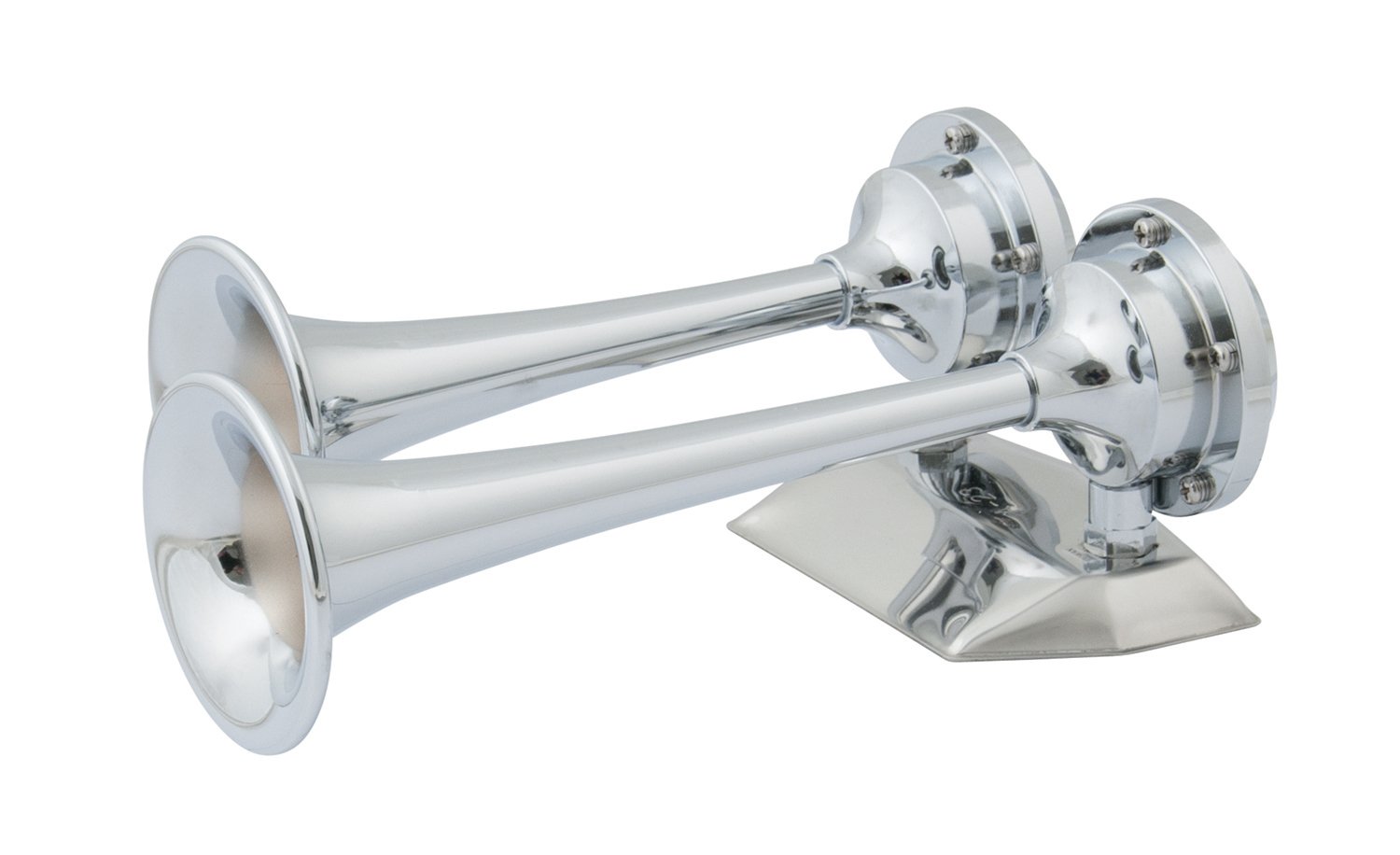 HP10073 Basic Dual Air Horn For Onboard Air Cast Zinc Alloy/Stainless Steel  Chrome