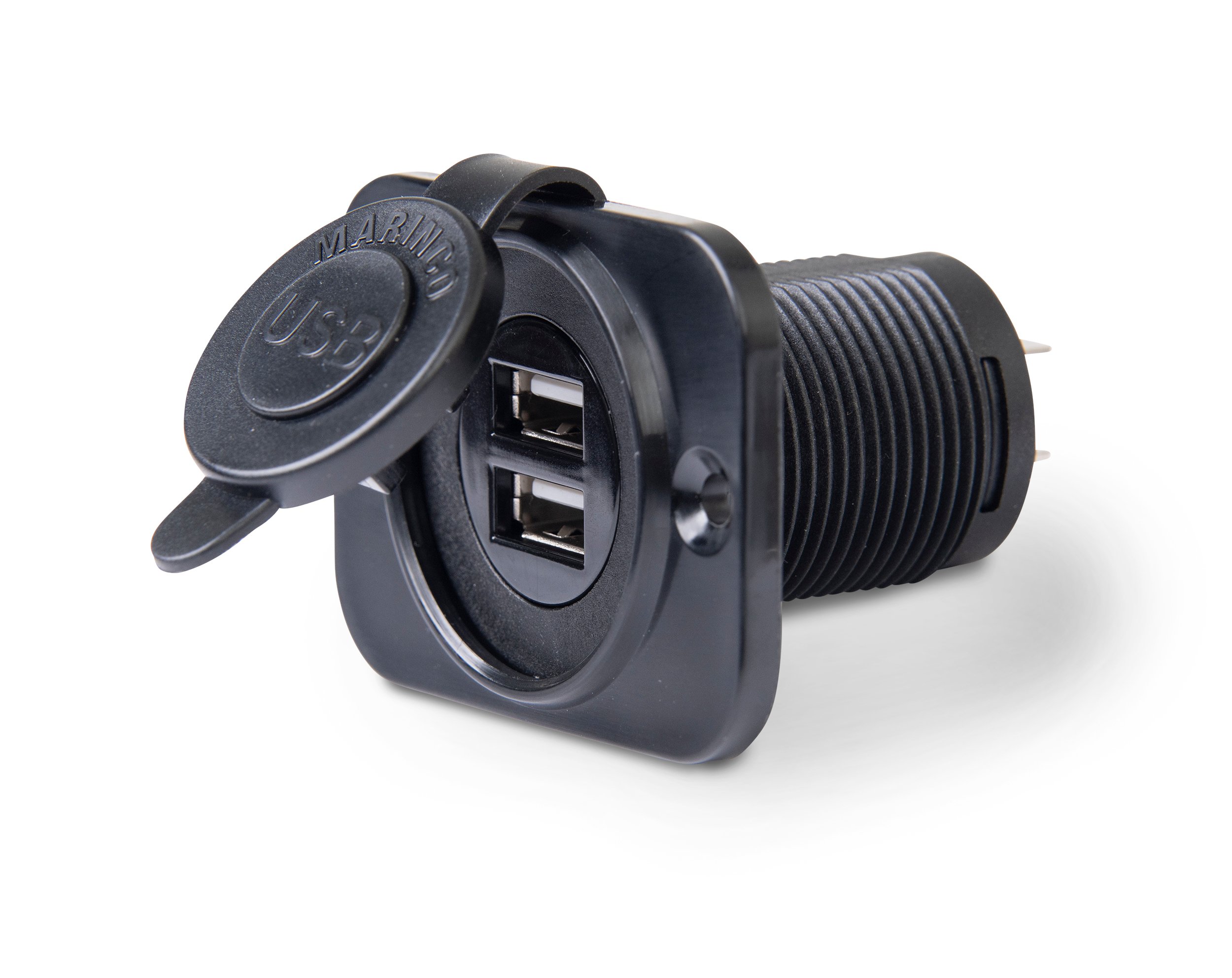 DoubleUp Dual 12V Adapter/12W USB Charger