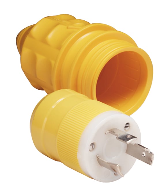 Marinco Dockside 30A to 15A Adapter with GFCI 30A Locking Plug to 15A Connector